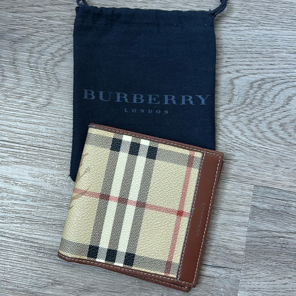 Burberry Haymarket Check Deep Bifold Wallet